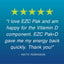 EzcpakD five star testimonial i love ezc pak and am happy for the vitamin d component ezc pak plus D gave me energy back quickly thank you