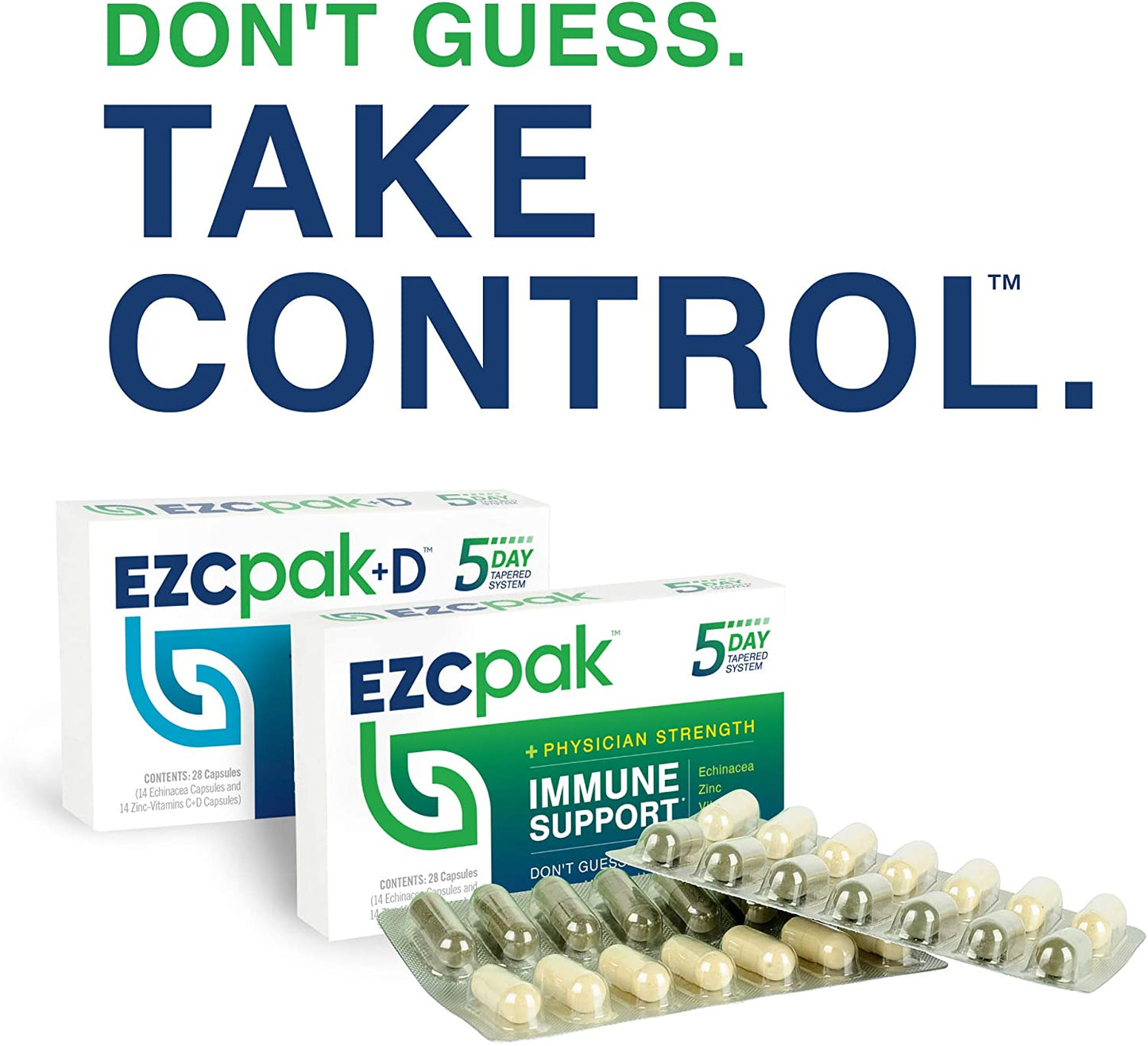 ezc pak and ezc pak plus d with capsules dont guess take control