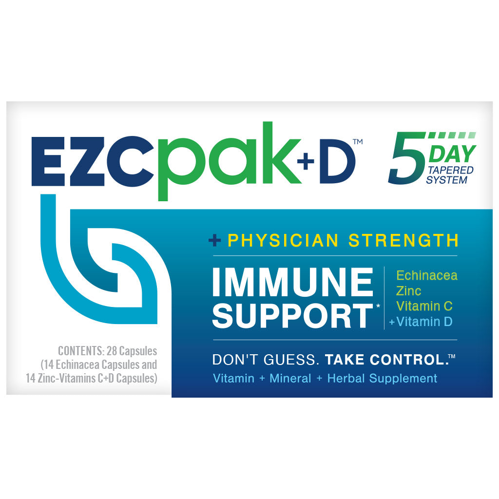 EZC Pak plus vitamin D 5 day tapered system front of package
