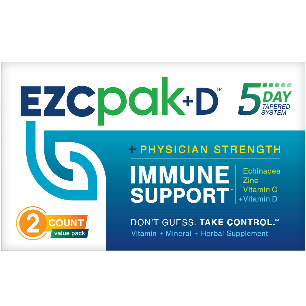 EZC pak plus vitamin D immune support value pack 2 count front